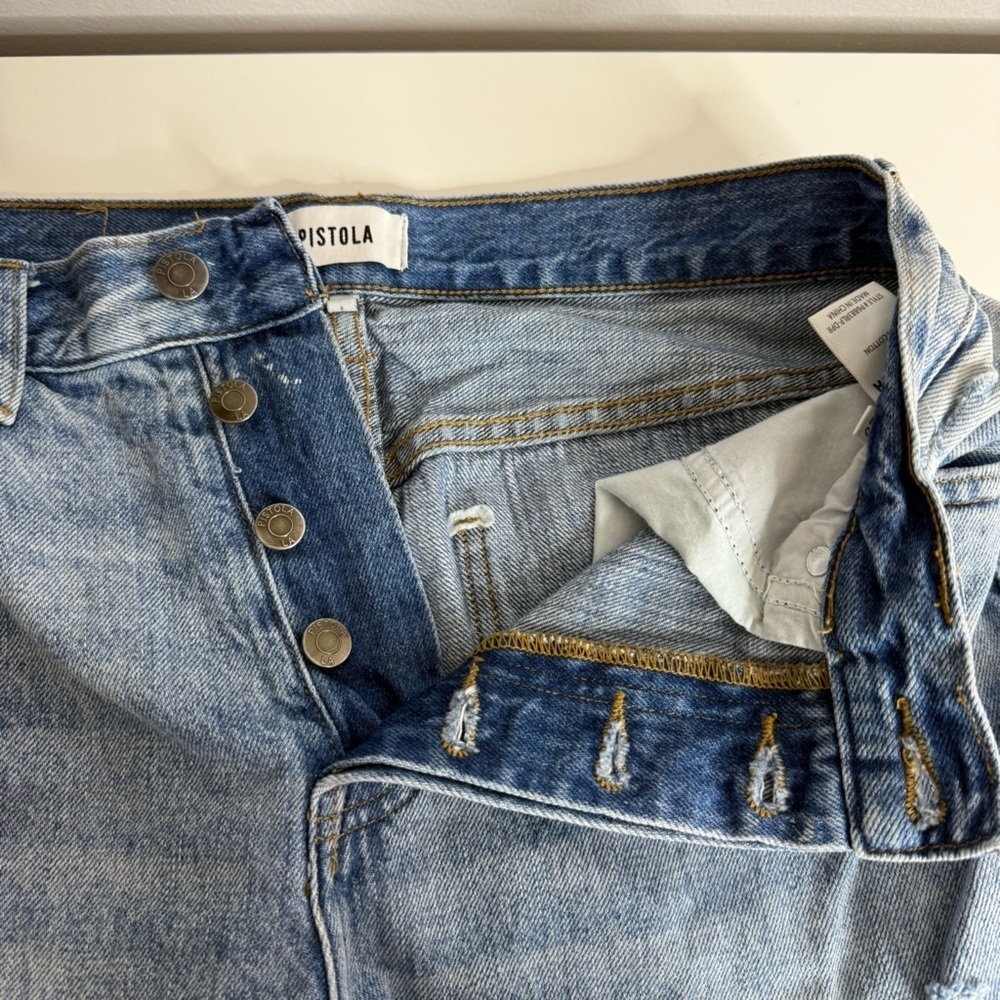 Pistola Charlie High Rise Straight Distressed Jeans size 29 - Picture 10 of 13